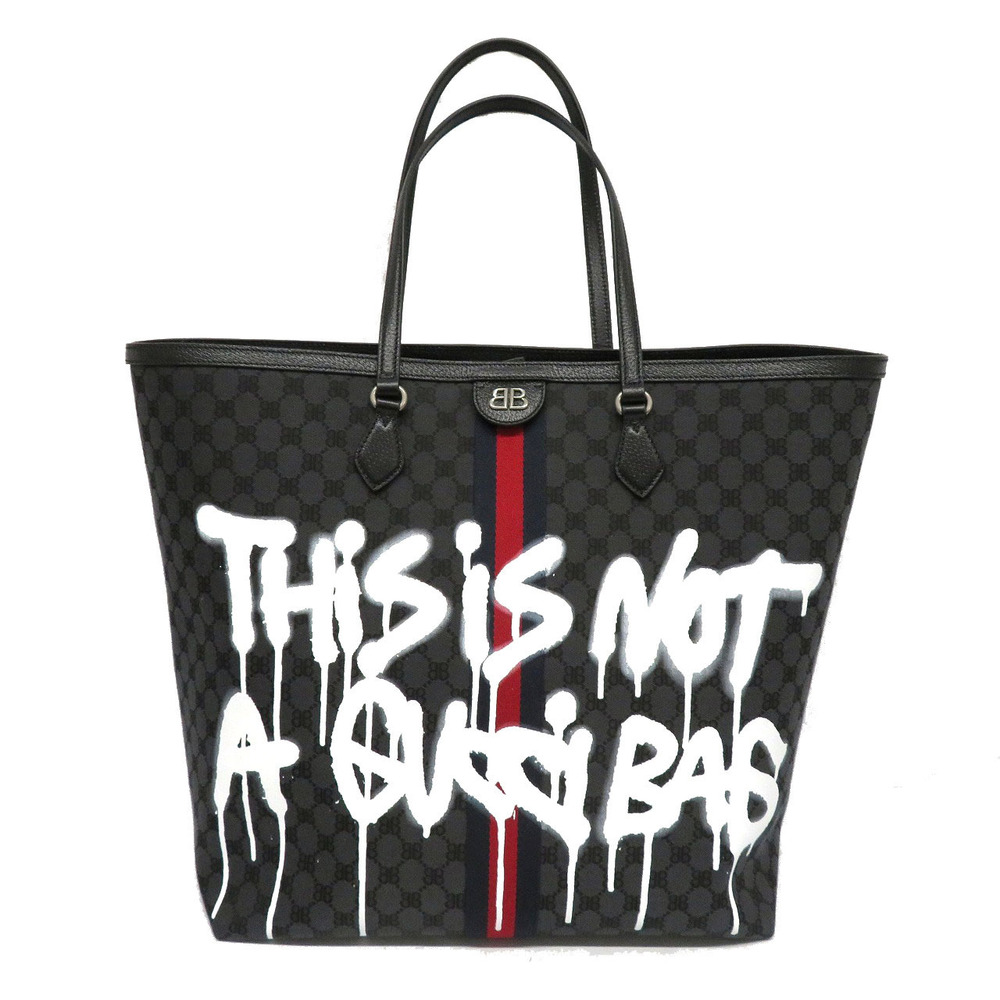 BALENCIAGA GUCCI Hacker Graffiti Tote Collaboration Black The Project Bag